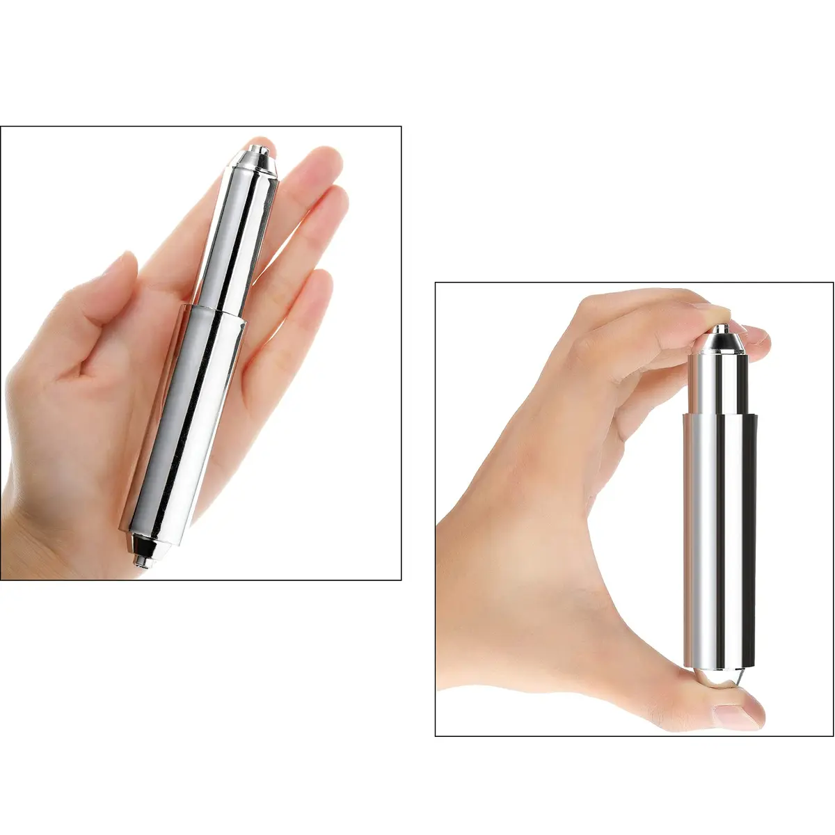 Shappy Silver 4 Pcs Toilet Paper Holder Replacement Rods | Universal Spring Loaded Plastic Retractable Holder Insert - view 3