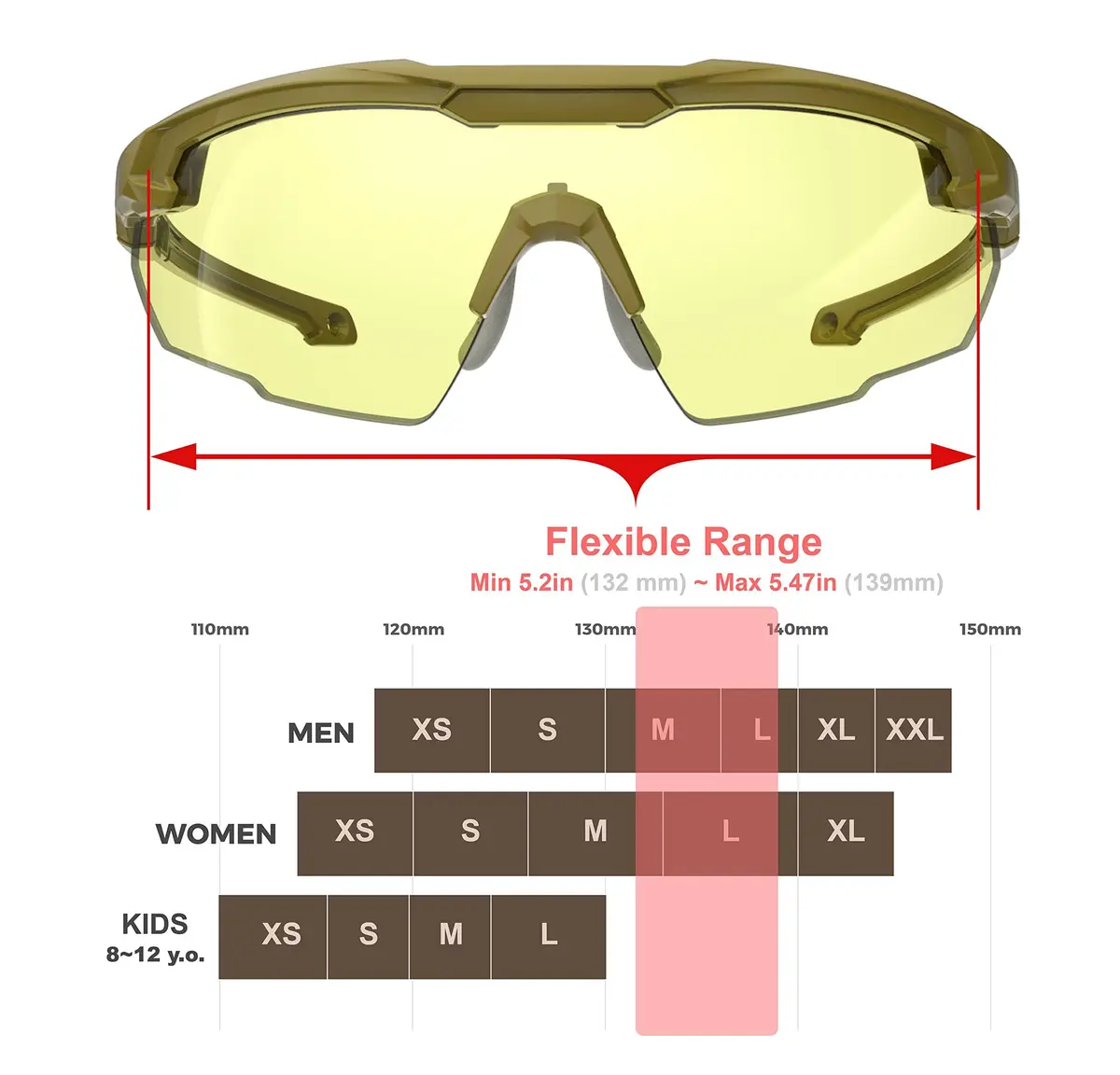 HTS HUNTERSKY S57 Yellow Lens Ballistic Safety Glasses ANSI Z87+ Impact-Resistant Impact Nylon (Medium) | UV400 Anti-Fog - view 6
