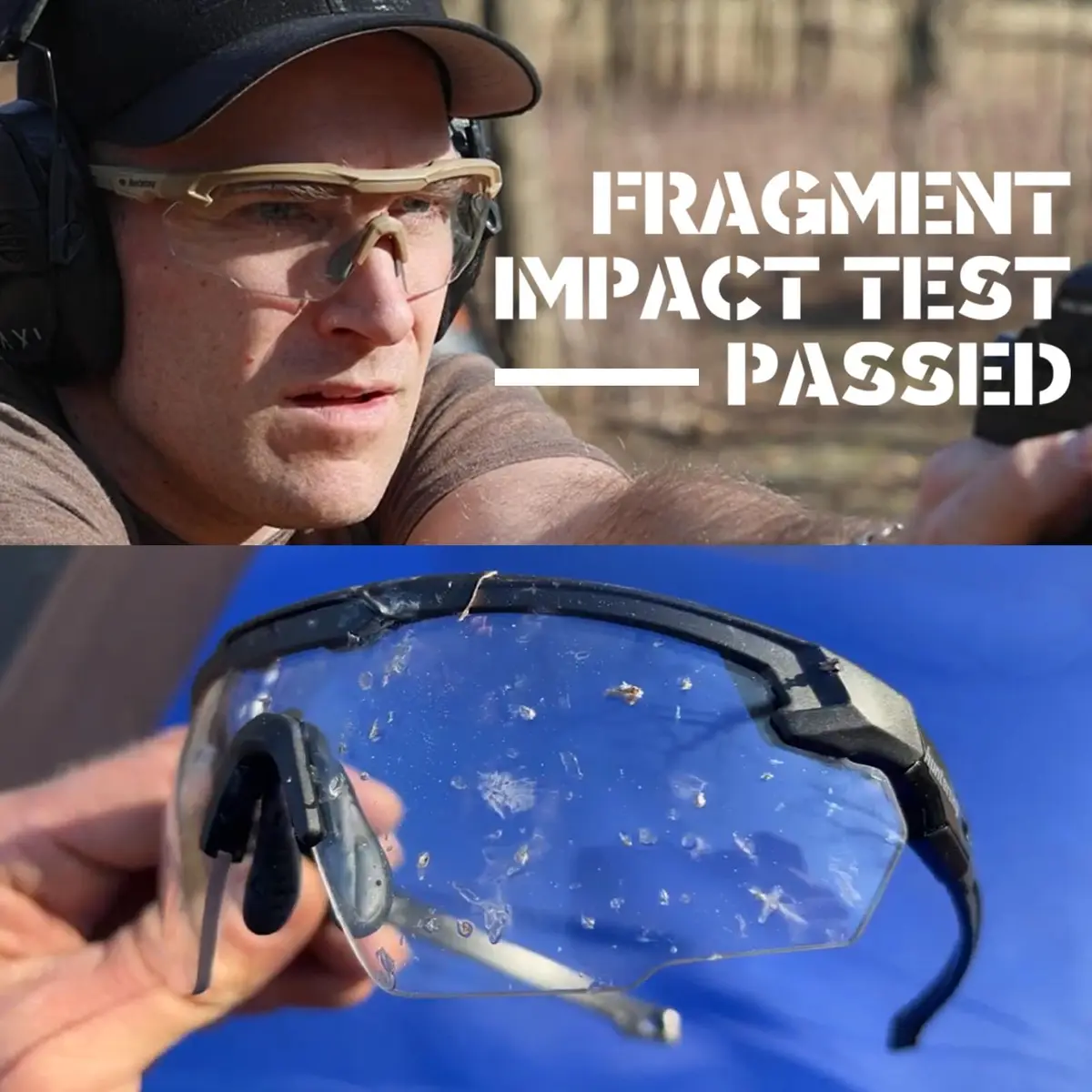 HTS HUNTERSKY S57 Yellow Lens Ballistic Safety Glasses ANSI Z87+ Impact-Resistant Impact Nylon (Medium) | UV400 Anti-Fog - view 3