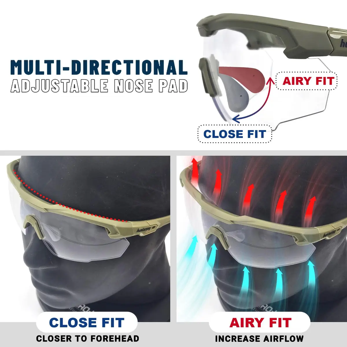 HTS HUNTERSKY HTS ballistic Safety Glasses S57 | Impact-Resistant, UV400, Tactical Eye Protection - view 5