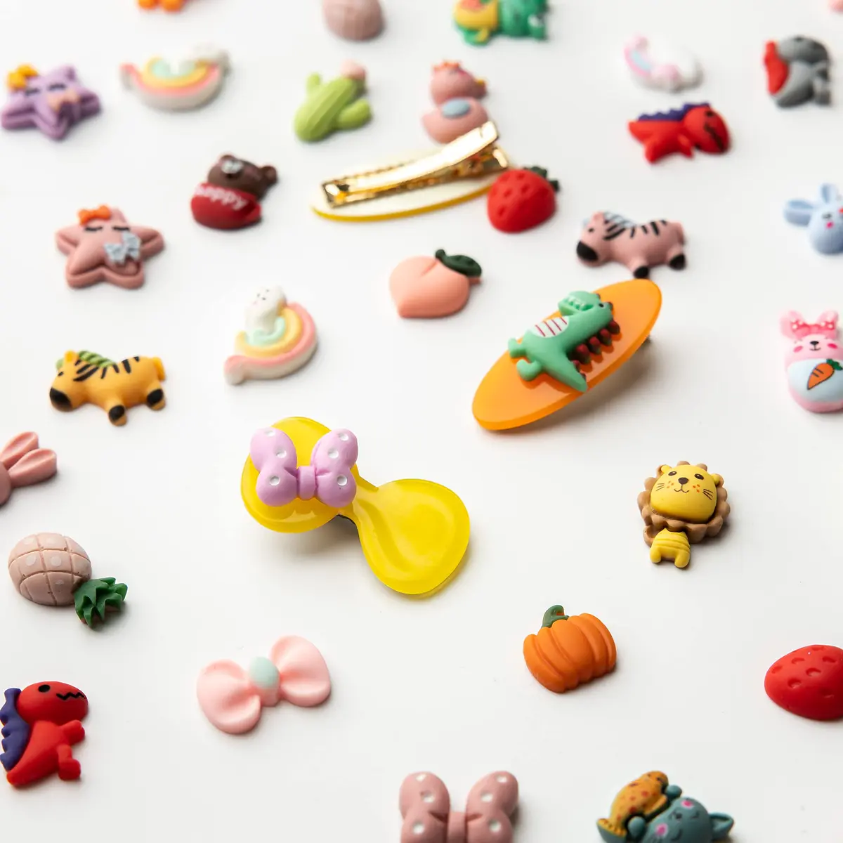 LEEXINLUU Slime Charms Cartoon Animal & Fruit Set | Assorted Resin Flatbacks for DIY Crafts & Decorations - view 6
