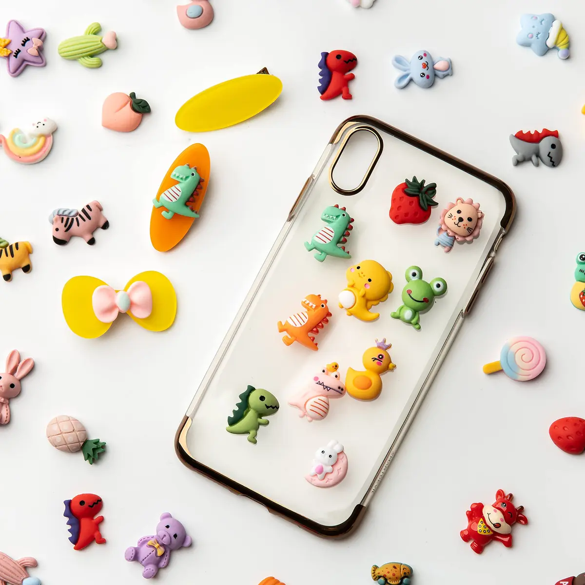 LEEXINLUU Slime Charms Cartoon Animal & Fruit Set | Assorted Resin Flatbacks for DIY Crafts & Decorations - view 7