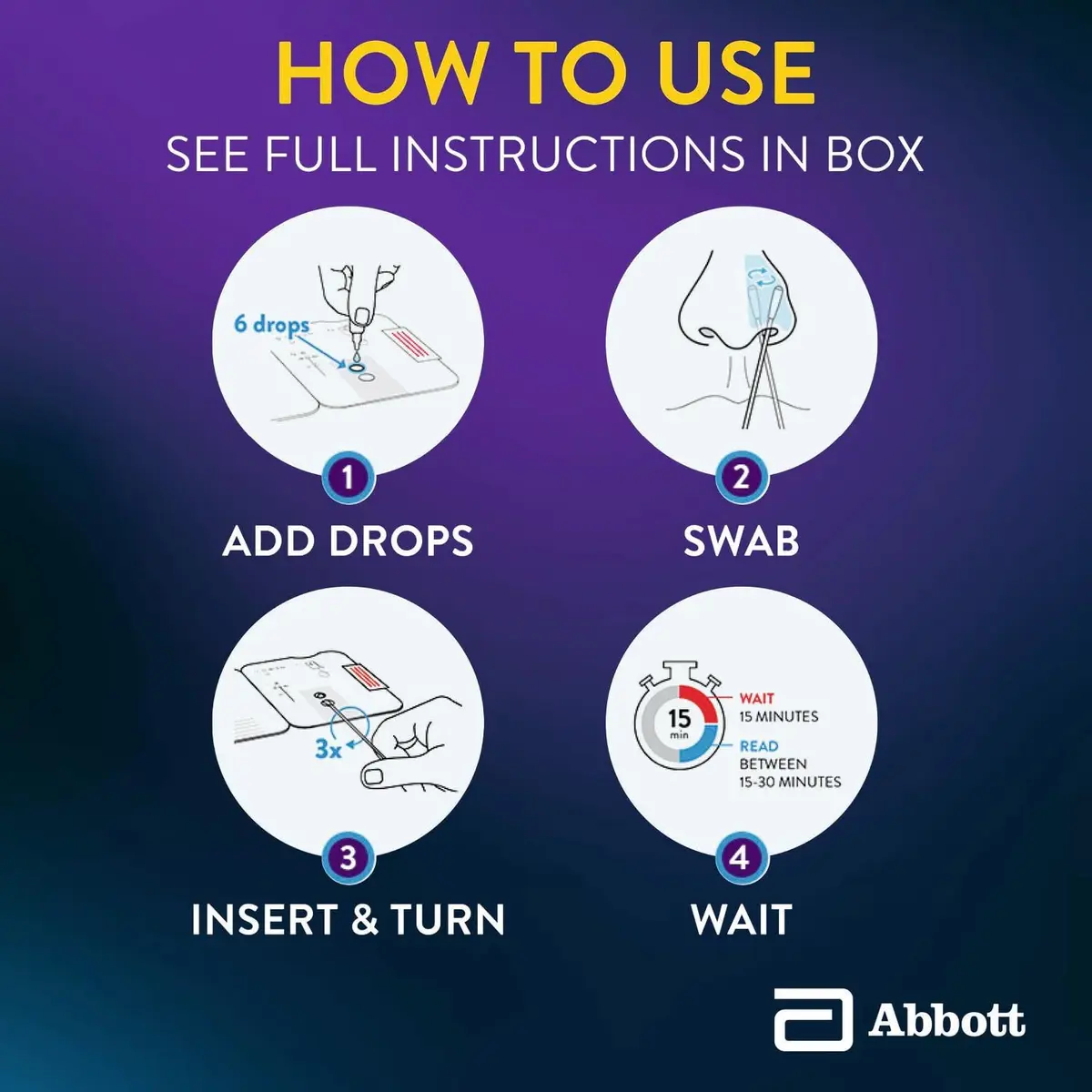 BinaxNOW COVID-19 Antigen Self Test, 1 Pack, 2 Tests | Rapid 15-Minute Results for Home Use - view 5