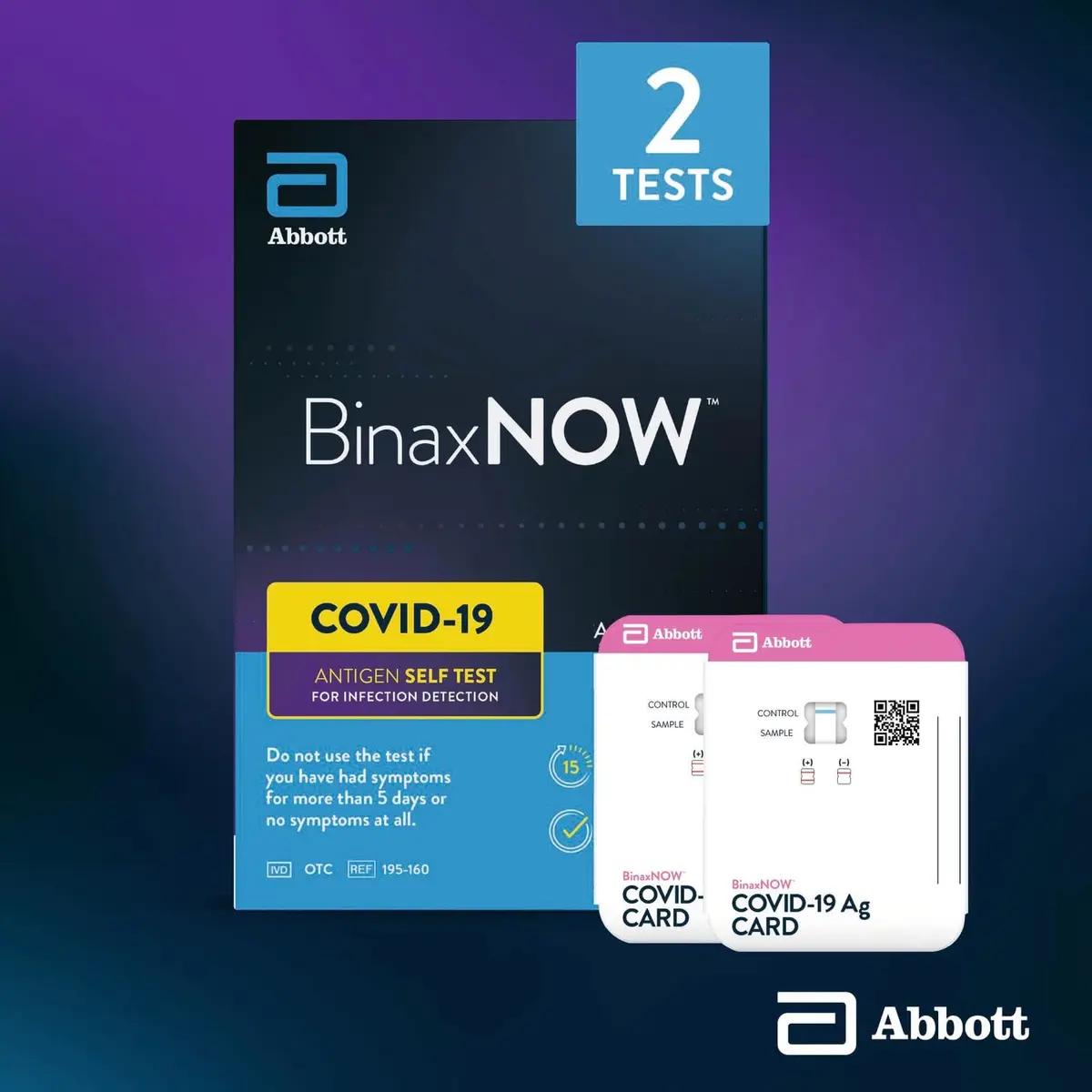 BinaxNOW COVID-19 Antigen Self Test, 1 Pack, 2 Tests | Rapid 15-Minute Results for Home Use - view 3
