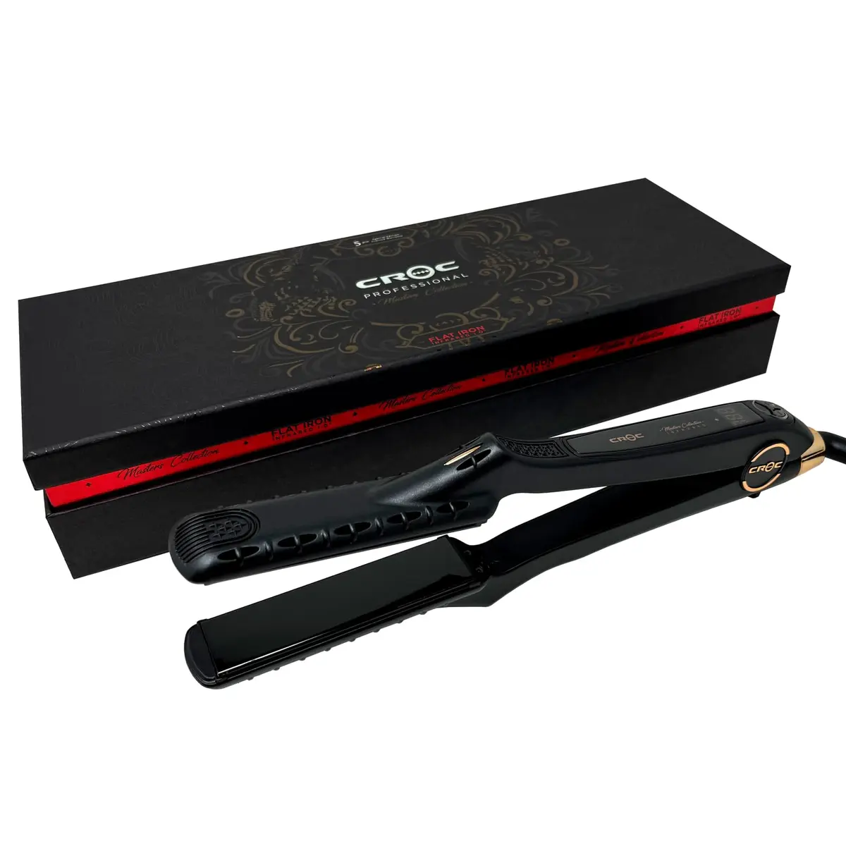 CROC Masters Infrared Hair Straightener Flat Iron 1.5 Inch | Salon-Grade Titanium Ceramic Plates, Infrared Power, Dual Voltage - view 4
