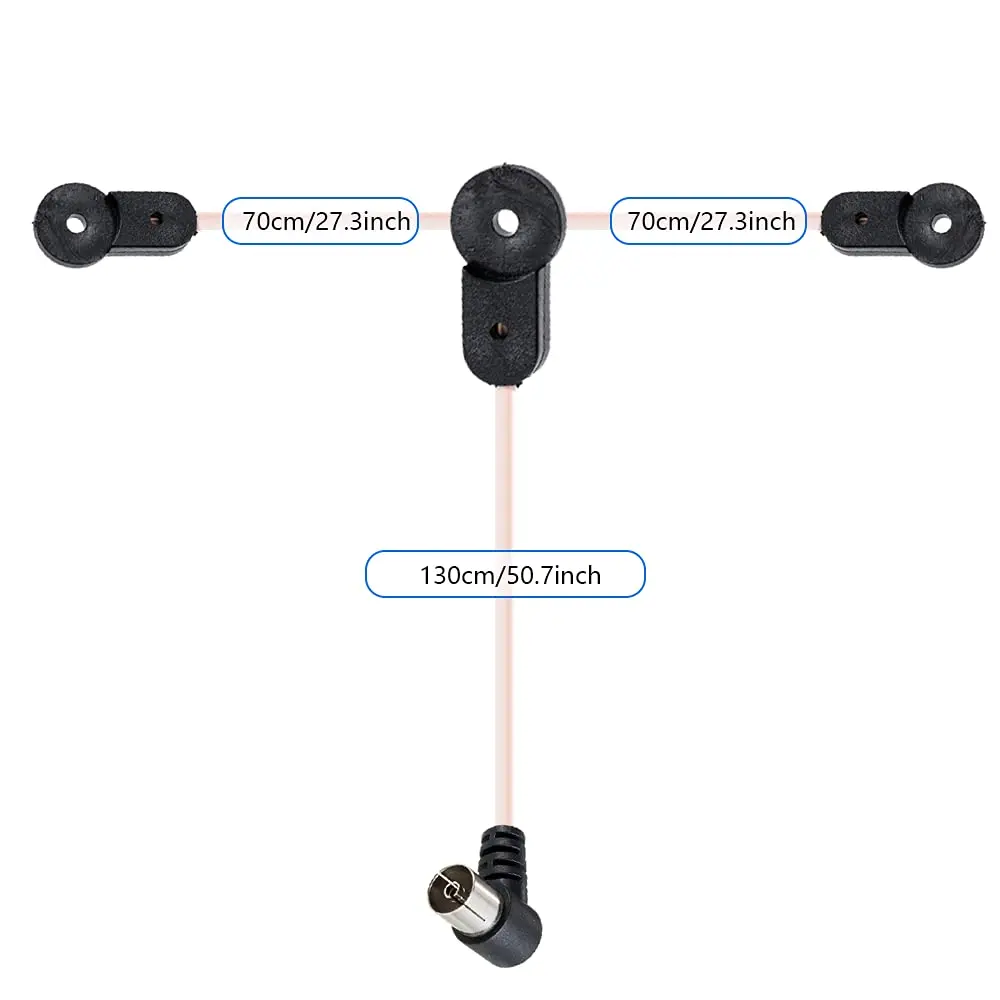 POBADY FM Radio Antenna Dipole Antenna 2m (6.5ft) | Boosts AM/FM Signal for Receivers - view 6