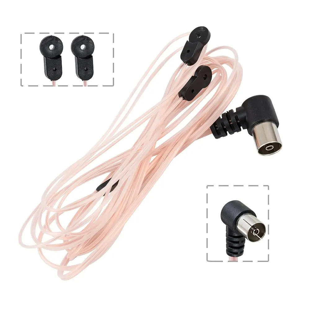 POBADY FM Radio Antenna Dipole Antenna 2m (6.5ft) | Boosts AM/FM Signal for Receivers - view 2