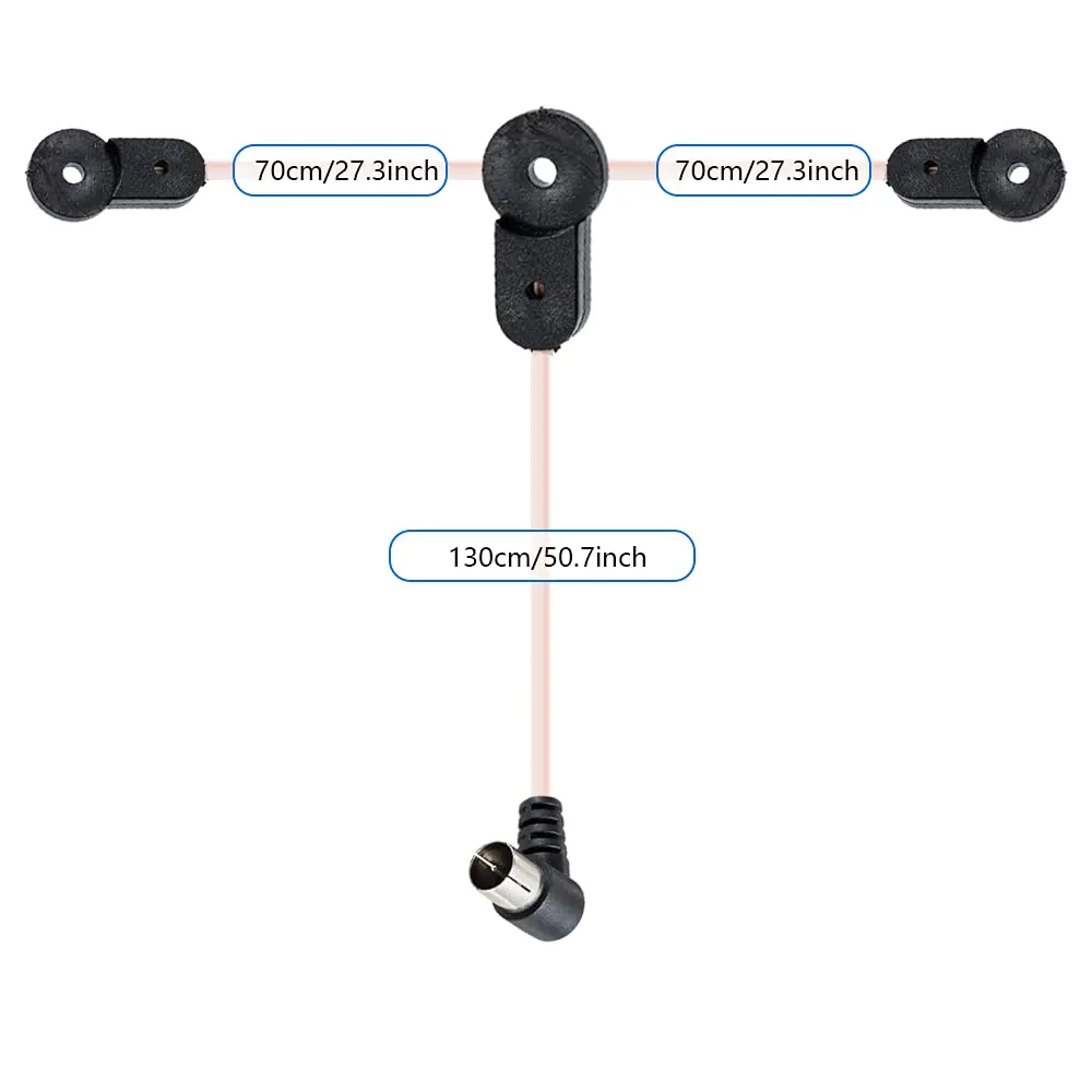 POBADY Pink T-Type FM/AM Radio Antenna 2m (6.5ft) | Improves Signal for Stereo Receivers - view 6