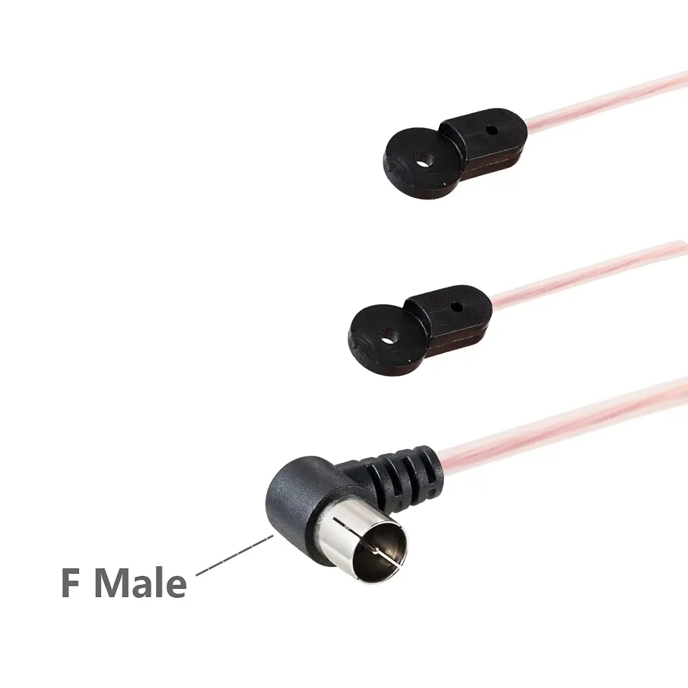 POBADY Pink T-Type FM/AM Radio Antenna 2m (6.5ft) | Improves Signal for Stereo Receivers - view 3