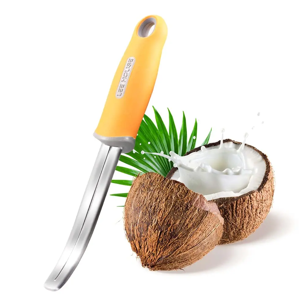 BAMI-LEE House Coconut Meat Remover Knife | Durable Silicone Handle Stainless Steel Kitchen Tool - main product image