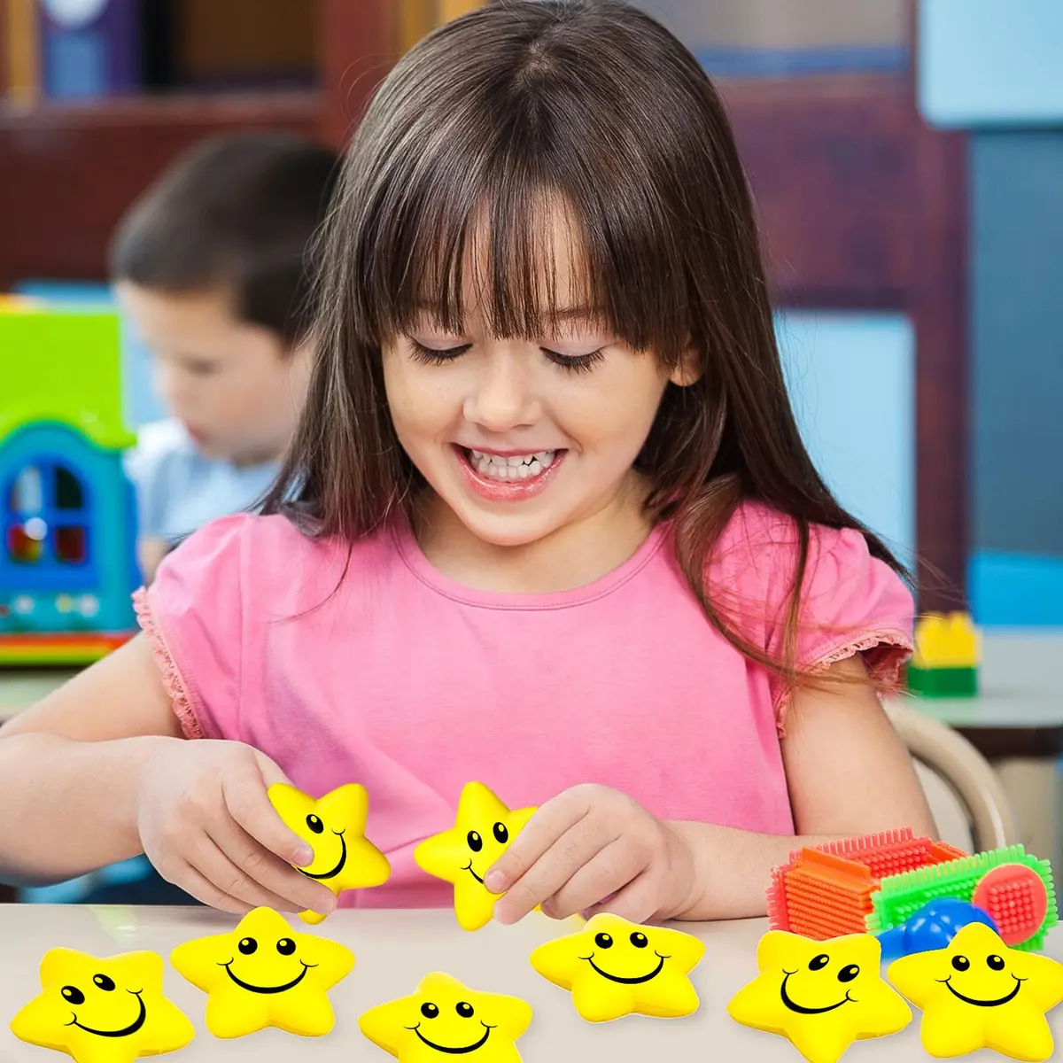Sumind Star Smile Face Foam Balls 5.5 cm (2.16 Inch) Pack of 30 | Non-Toxic Stress Relief Toys - view 5