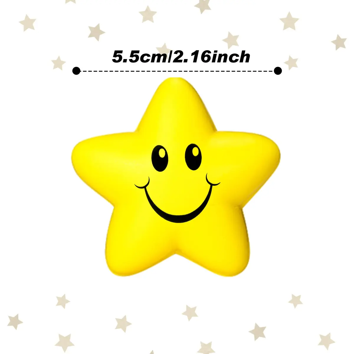 Sumind Star Smile Face Foam Balls 5.5 cm (2.16 Inch) Pack of 30 | Non-Toxic Stress Relief Toys - view 2