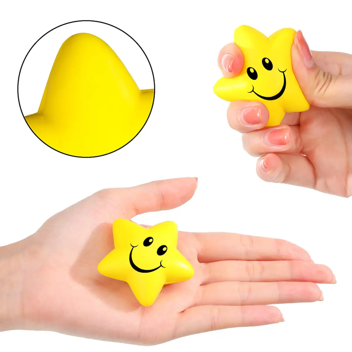 Sumind Star Smile Face Foam Balls 5.5 cm (2.16 Inch) Pack of 30 | Non-Toxic Stress Relief Toys - view 3
