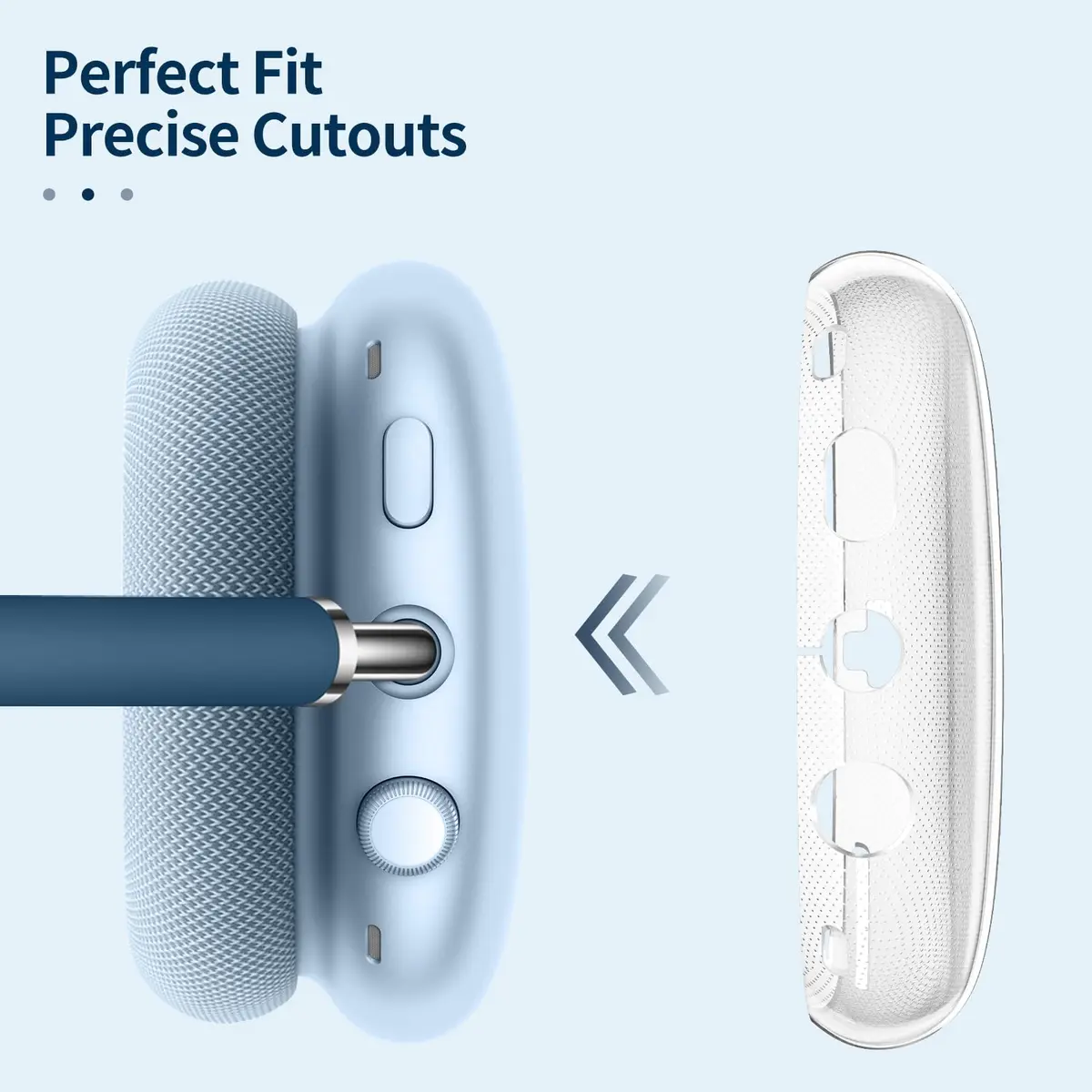 FINTIE Clear Case for AirPods Max 2 (2026) & AirPods Max 1 (2024/2020) | Transparent TPU Cover, Anti-Scratch, Precise Fit - view 3