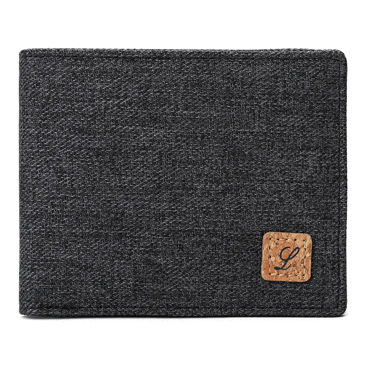 Lanyani Wallets For Boys Men Kids Teens Teenager Fabric RFID Blocking Bifold Wallet Small Thin (Crosshatch Black) | RFID Protected - main product image