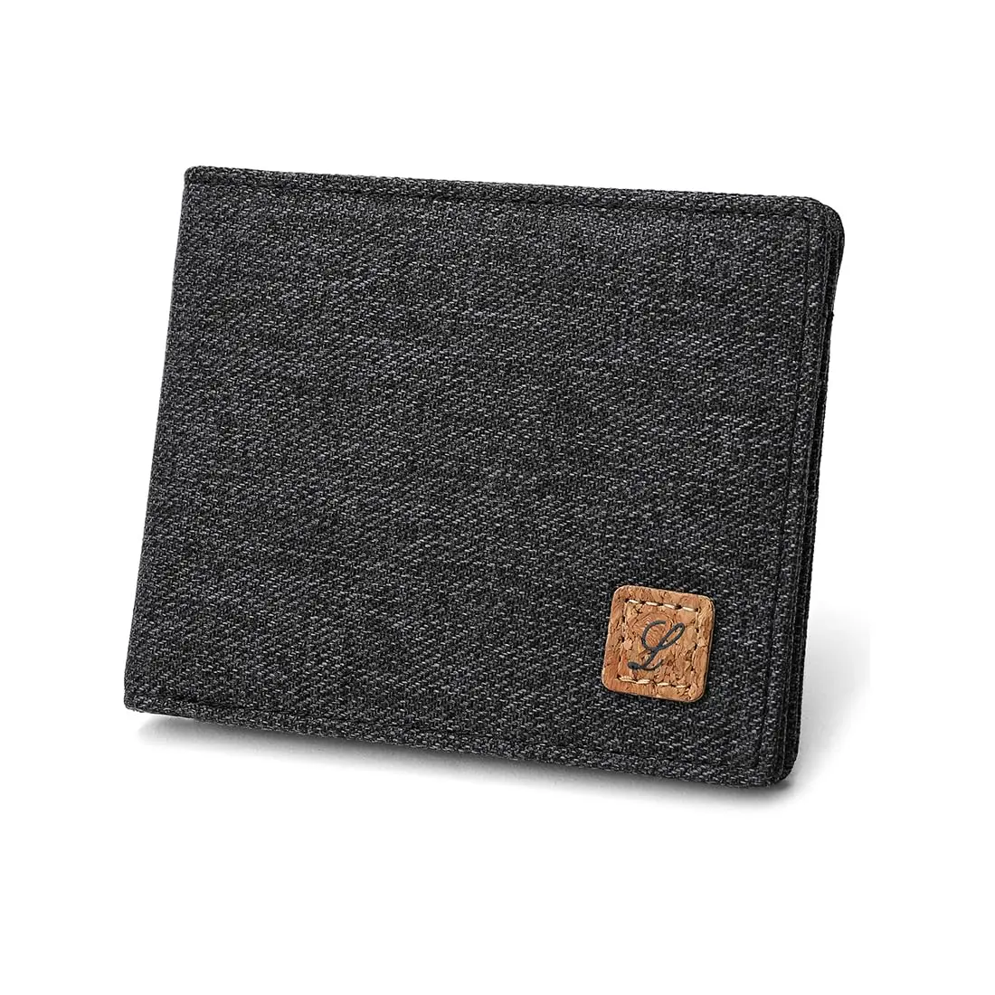 Lanyani Wallets For Boys Men Kids Teens Teenager Fabric RFID Blocking Bifold Wallet Small Thin (Crosshatch Black) | RFID Protected - view 6