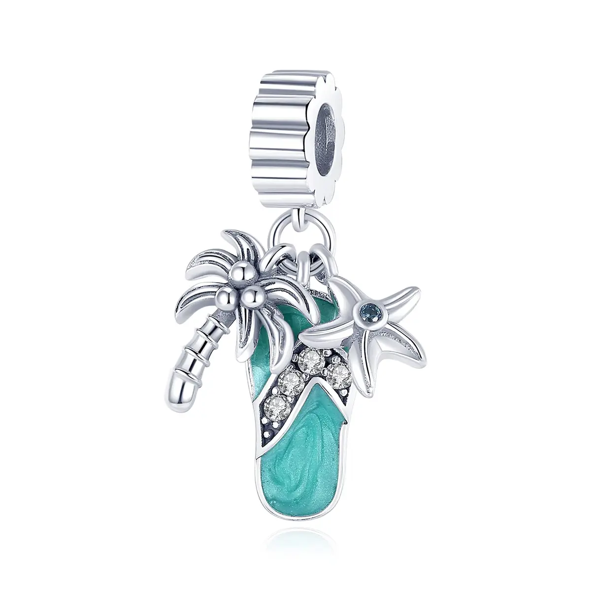 MULA 925 Sterling Silver Charms for Bracelets & Necklaces | Airplane & Passport - main product image