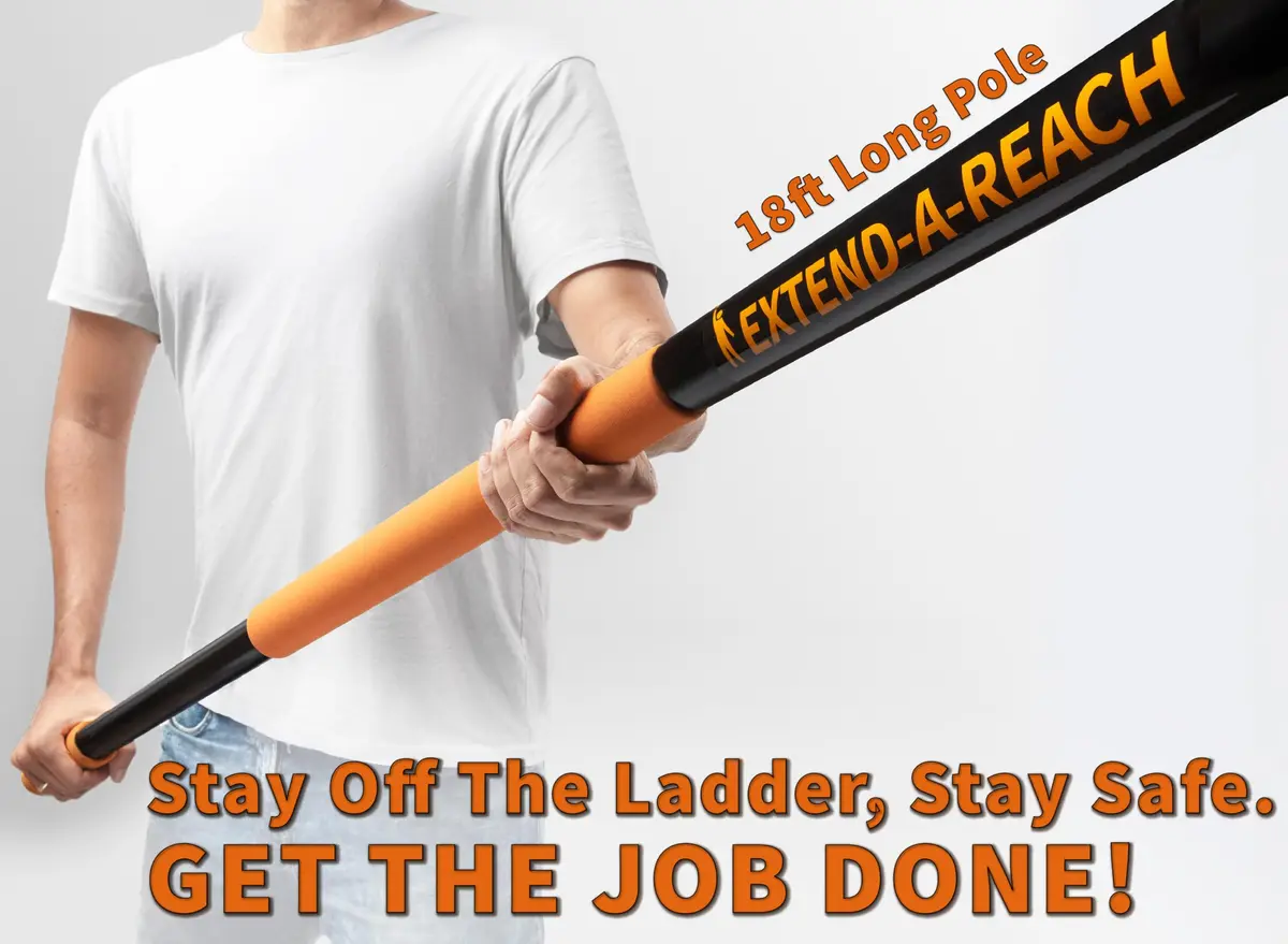 EXTEND-A-REACH 5-18 ft Long Telescopic Extension Pole | Multi-Purpose Aluminum Dusting & Painting Tool - view 2