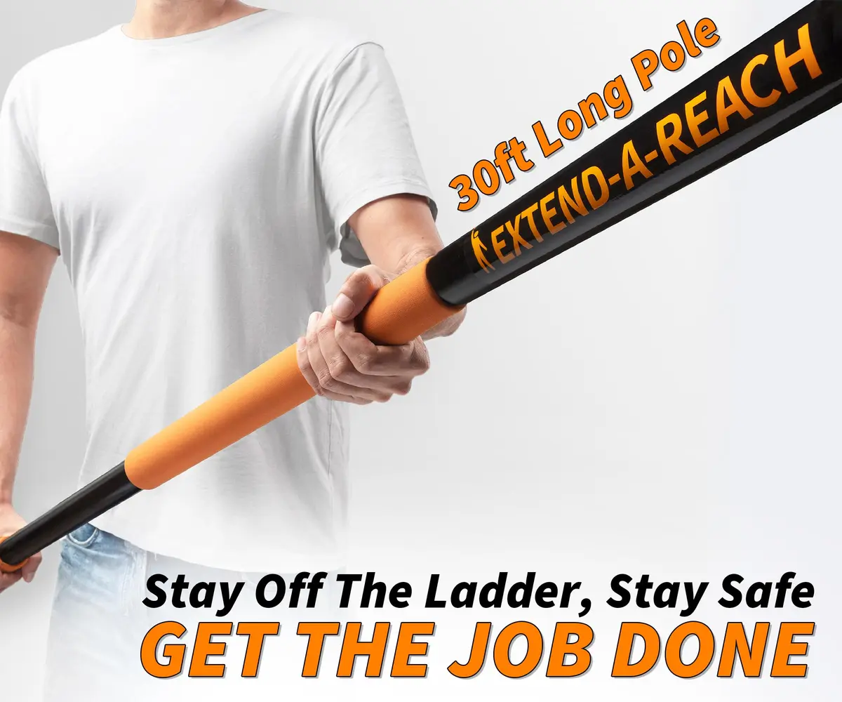 EXTEND-A-REACH 5-30 ft Telescoping Extension Pole | Multi-Purpose Aluminum Pole for Painting & Cleaning - view 2
