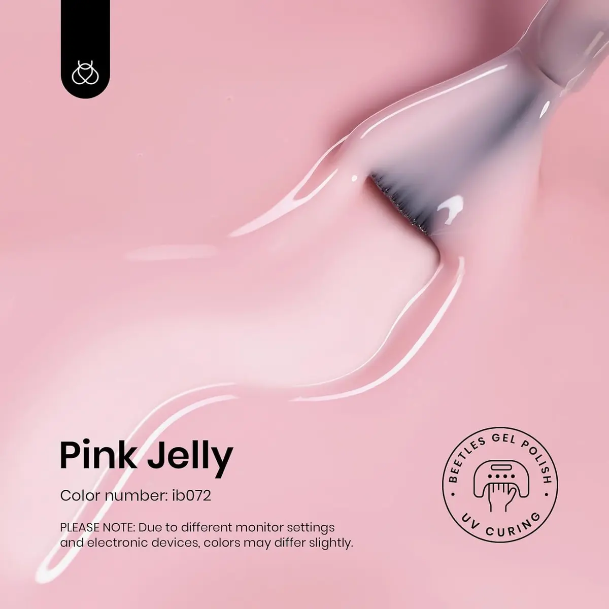 beetles Gel Polish Pink Jelly Gel Nail Polish 15ml (0.51 Fl Oz) | Sheer Nude Effect for Natural Manicures - view 2