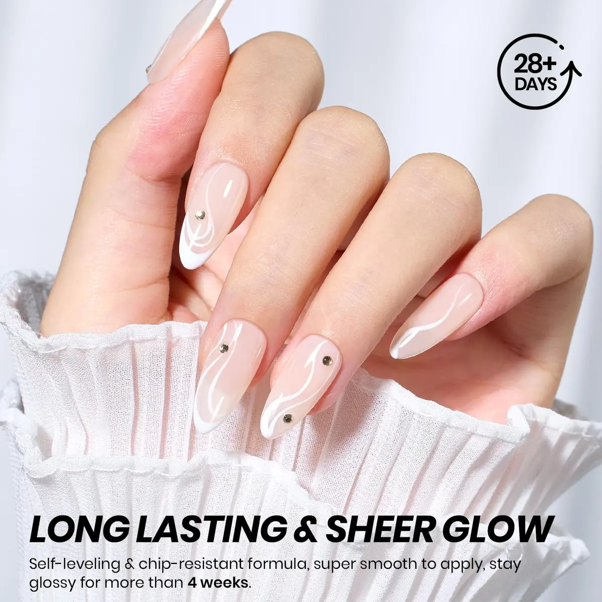 beetles Gel Polish Jelly Neutral Nude Gel Nail Polish 15ml (0.51 Fl Oz) | UV/LED Cure, 28-Day Wear - view 4