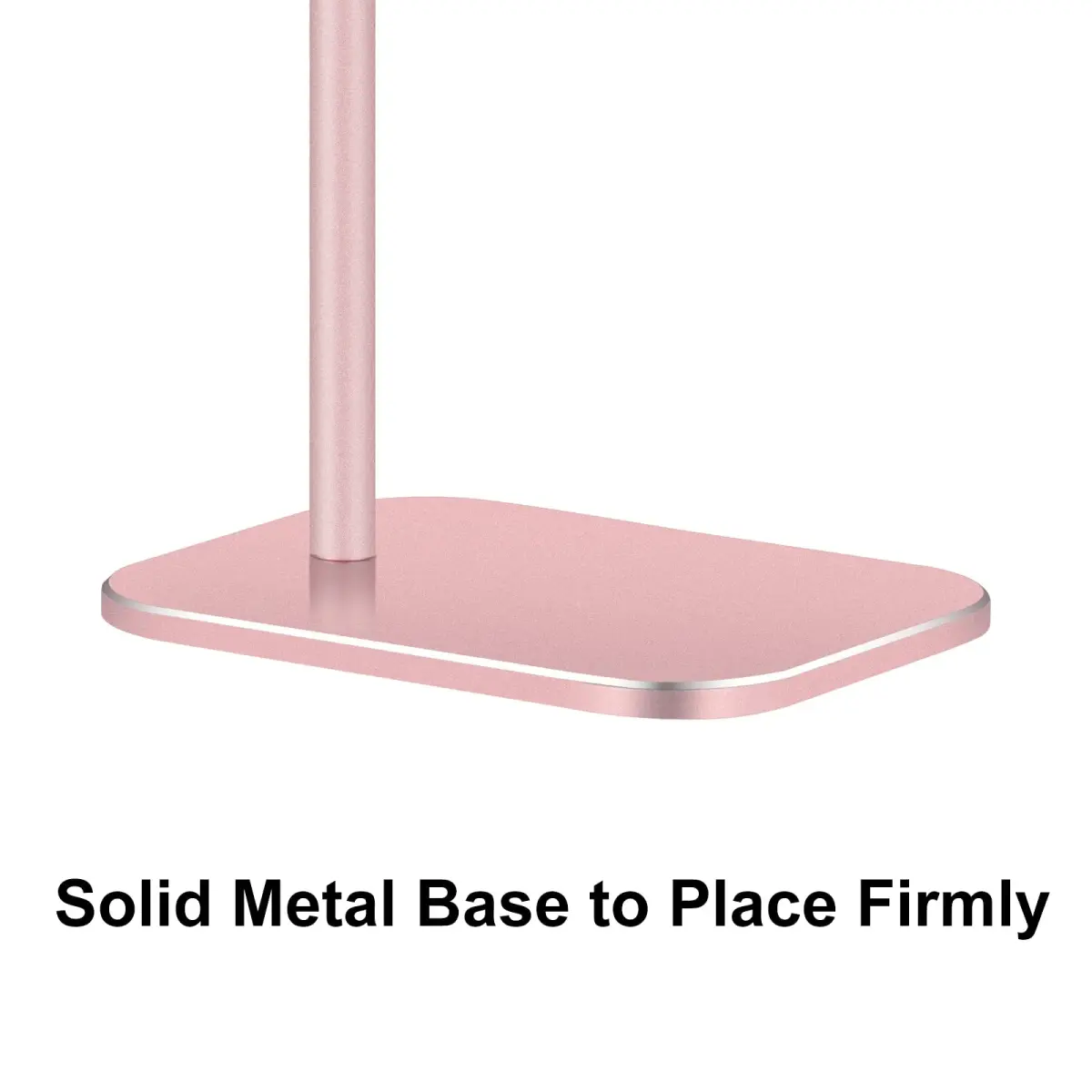 SHUOSUO Aluminum Headphone Stand with Solid Metal Base, Rose Gold | Desk Organizer for Most Headphones - view 5