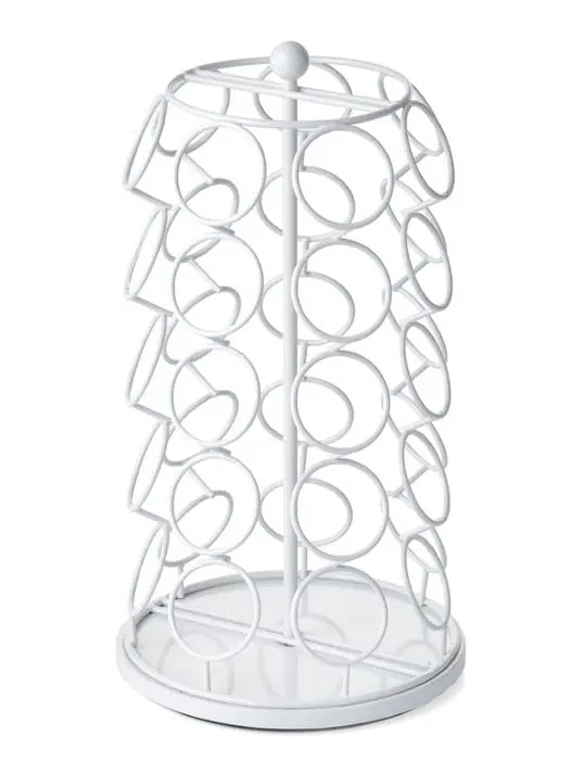 Nifty Solutions White Item Stand 35 K Cup Capacity | 360° Rotating Coffee Pod Organizer (13 Inch Tall) - view 5