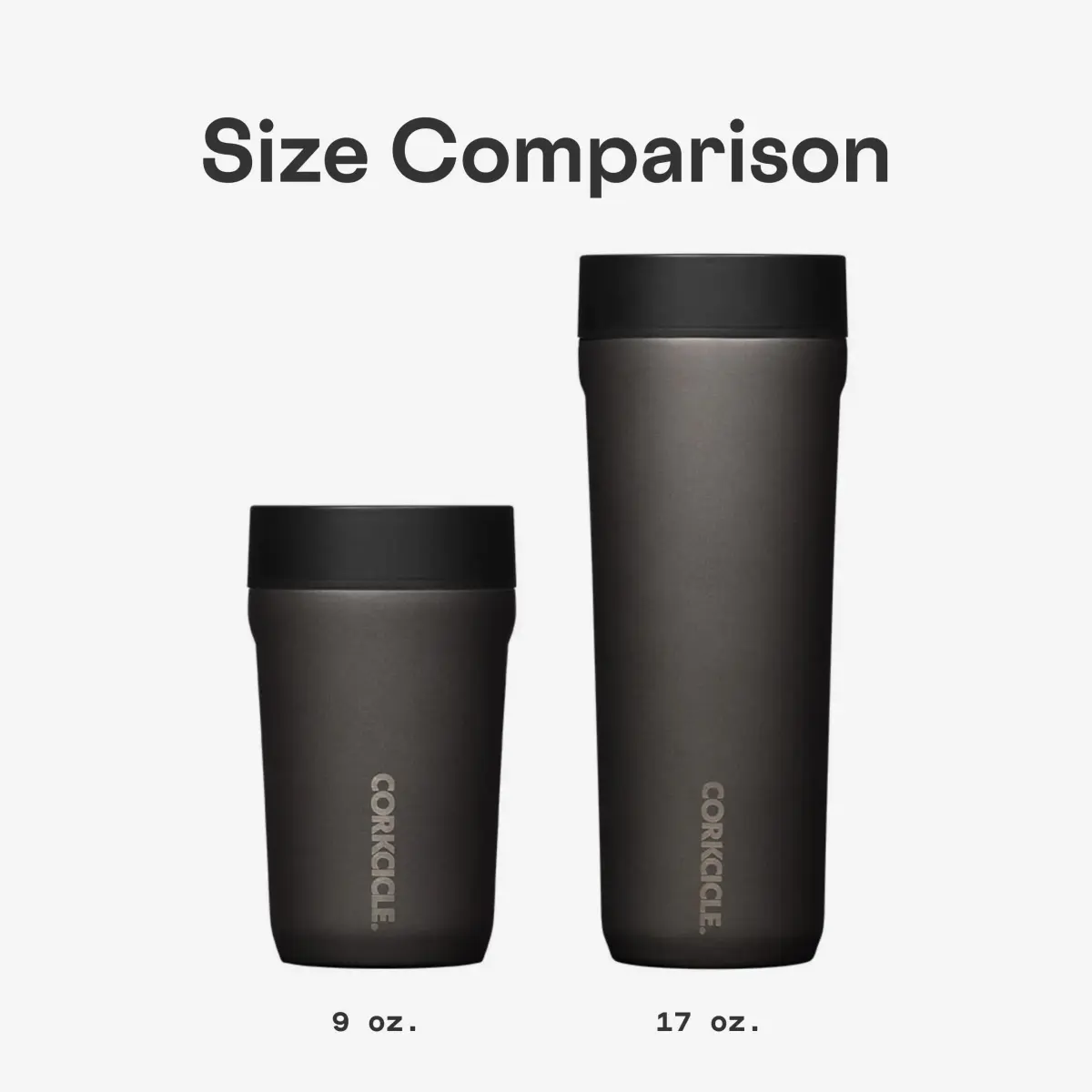 Corkcicle Commuter Cup 17 oz (503 ml) with 360° Sip Lid, Gloss Powder Blue | Insulated Stainless Steel Travel Mug - view 7