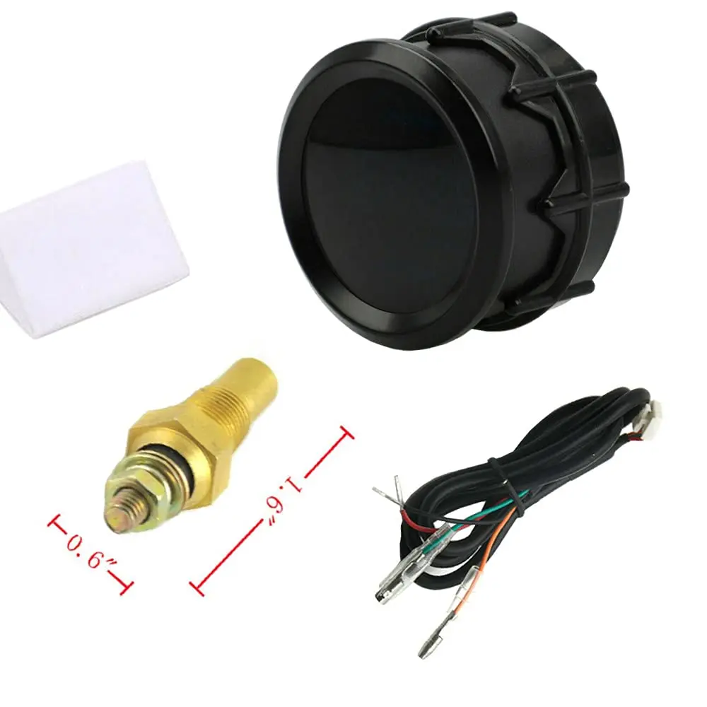 ESUPPORT Car 2" 52mm Digital Oil Temp Gauge Fahrenheit | Bright LED Display, 12V, Universal Fit - view 6