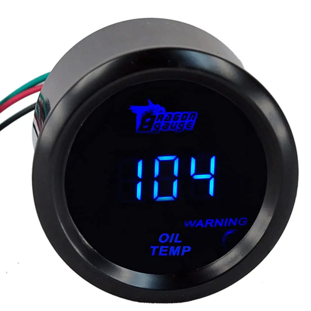 ESUPPORT Car 2" 52mm Digital Oil Temp Gauge Fahrenheit | Bright LED Display, 12V, Universal Fit - view 2