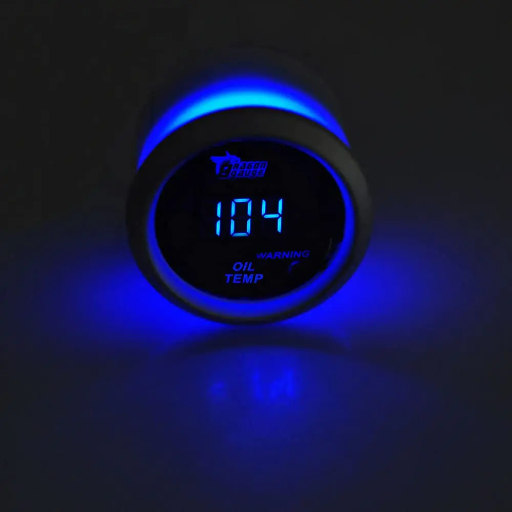 ESUPPORT Car 2" 52mm Digital Oil Temp Gauge Fahrenheit | Bright LED Display, 12V, Universal Fit - view 3
