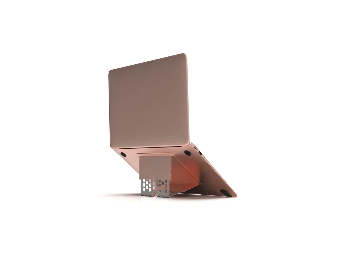 MAJEXTAND Invisible Laptop Stand, Stick-On 6-Level Riser for Mobile Work | Ultra-slim, 18-inch support, 6 height levels - main product image