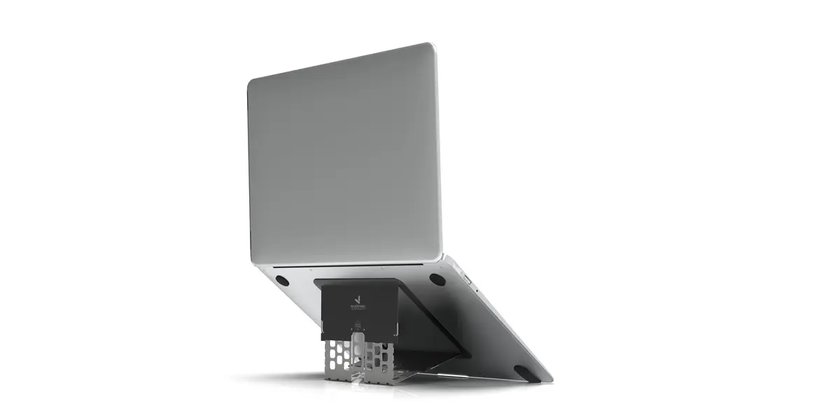 MAJEXTAND Paper-Thin Laptop Stand 6-Height Adjustable | Portable Ergonomic Ventilated Support - main product image