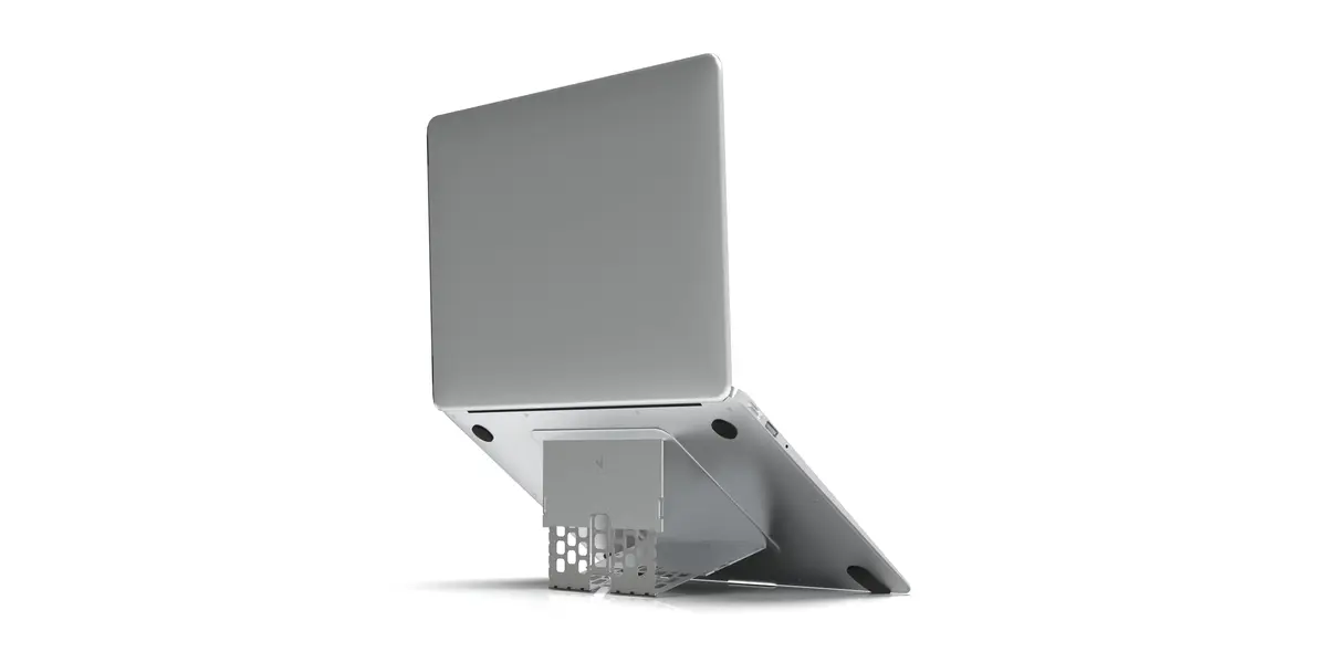 MAJEXTAND Invisible Laptop Stand, 6-Level Riser, Ultra-Slim, Supports Up to 18" Laptops, Silver - main product image