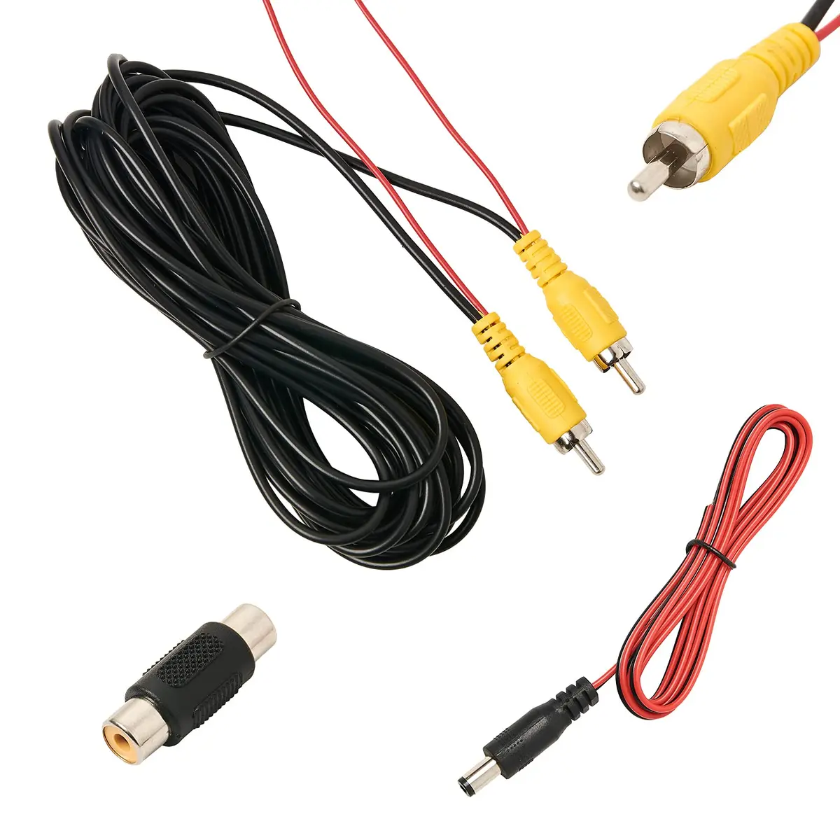 QDiShi RCA Video Cable 19.69 ft | Weatherproof Car Rear View Camera Extension - view 2