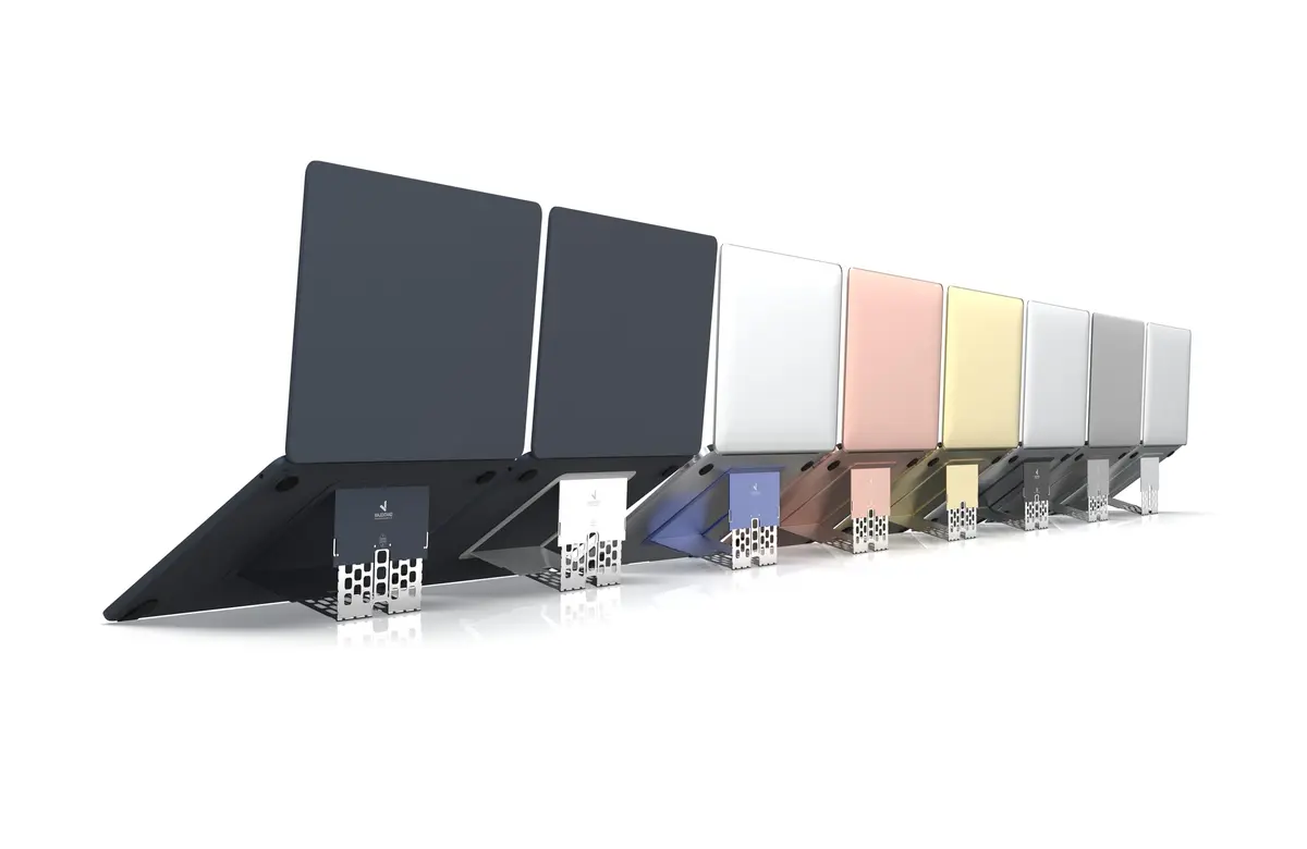 MAJEXTAND Invisible Laptop Stand, Stick-On 6-Level Riser for Mobile Work | Ultra-thin, Portable, Supports Up to 18" Laptops - view 6