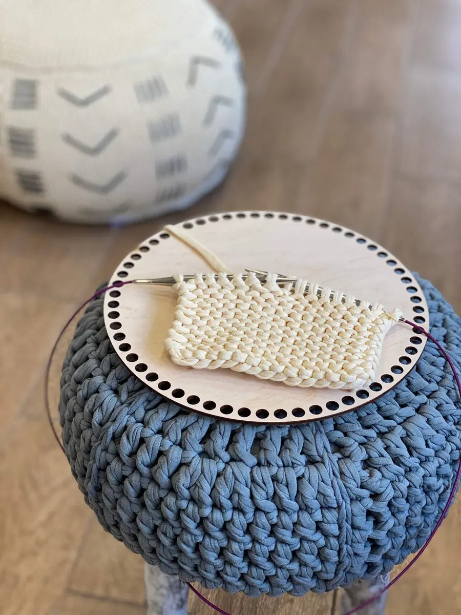 Bobilon Cotton Yarn for Crocheting 5-7mm | Soft Jersey Ribbon, Vanilla - view 8