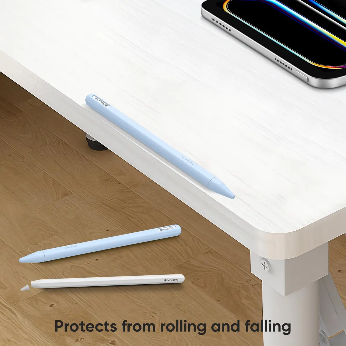 Fintie Silicone Sleeve for Apple Pencil Pro & Apple Pencil 2nd Generation, Sky Blue | Protects Against Scratches & Rolling - view 6