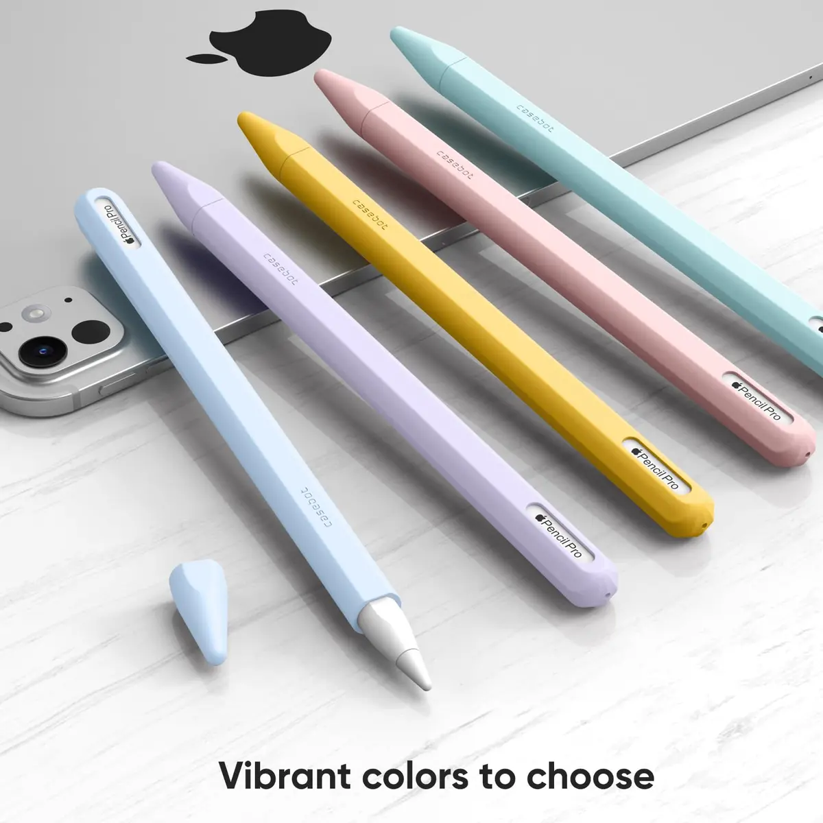 Fintie Silicone Sleeve for Apple Pencil Pro & Apple Pencil 2nd Generation, Sky Blue | Protects Against Scratches & Rolling - view 7