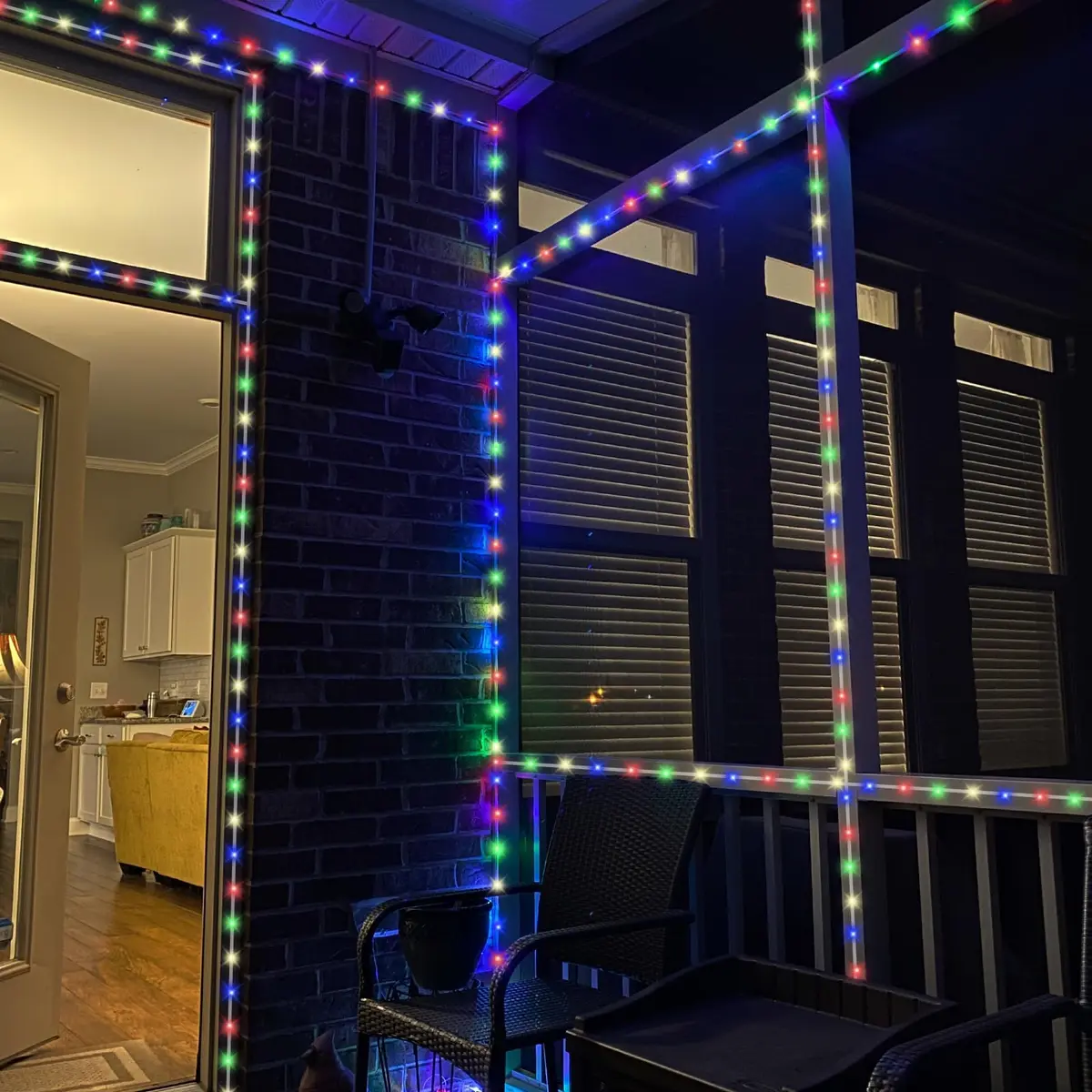 YEGUO Solar Rope Lights Waterproof 66ft 200 LED Multicolor | 8 Modes, IP44, Outdoor Use - view 8