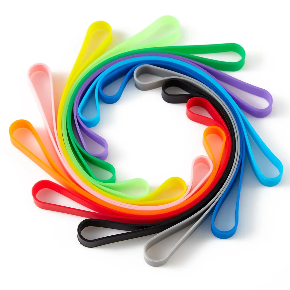 ZZJMCH Silicone Rubber Bands 12 Pack | Heat & UV Resistant, Reusable, 5.5 Inch - main product image