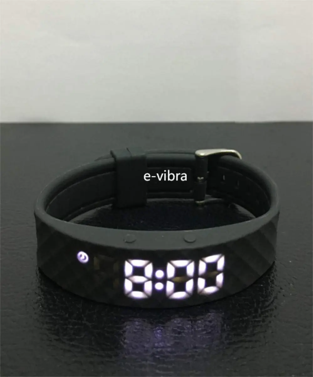 e-vibra Rechargeable Silent Vibrating Watch - Large Black | 15 Daily Alarms for Potty Training & Medical Reminders - view 2