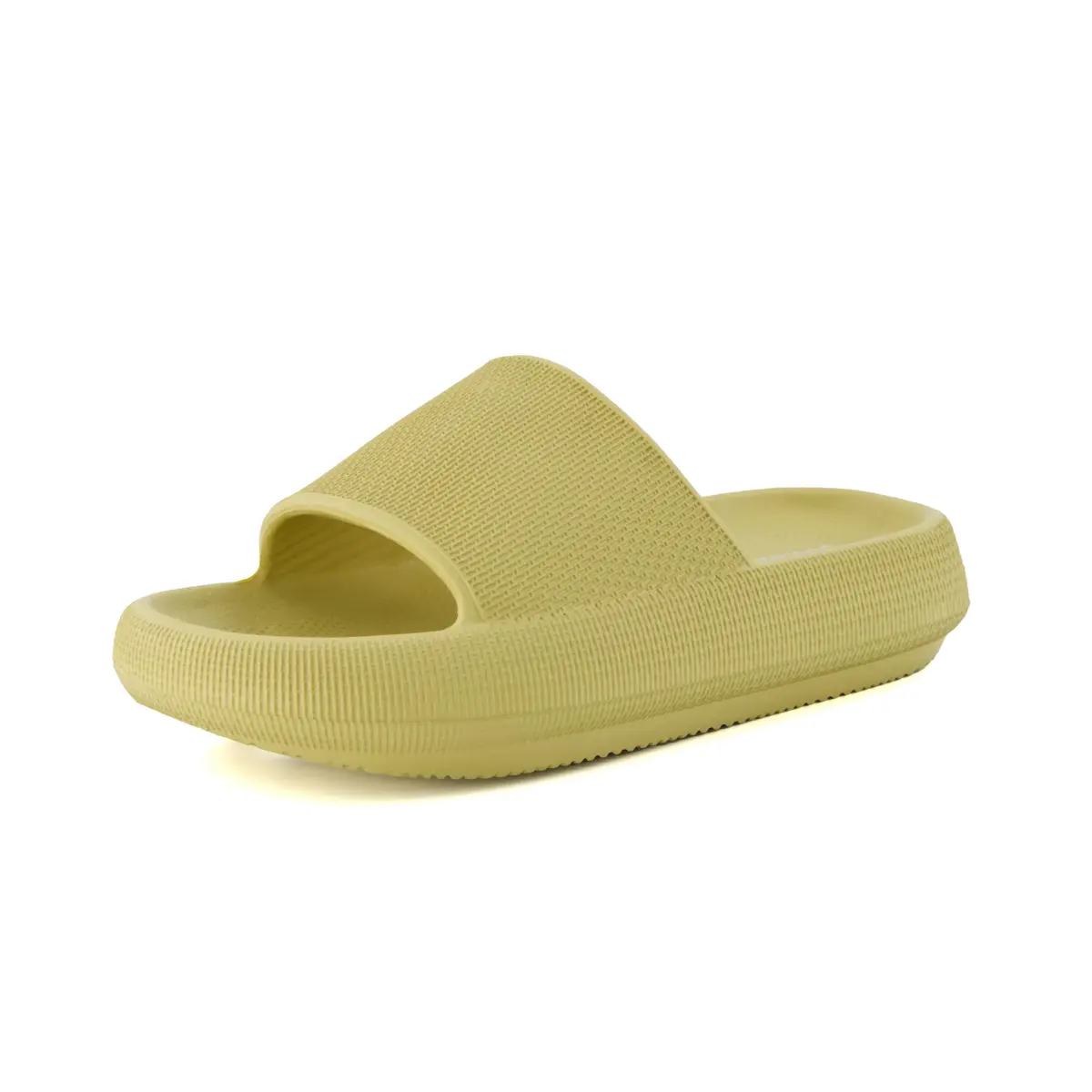 CUSHIONAIRE Feather EVA Slides for Women – Comfortable Slip On Womens Slippers, Indoor Outdoor Shower Shoes, Beach Essential Cloud Slides, Yellow 11 - view 9