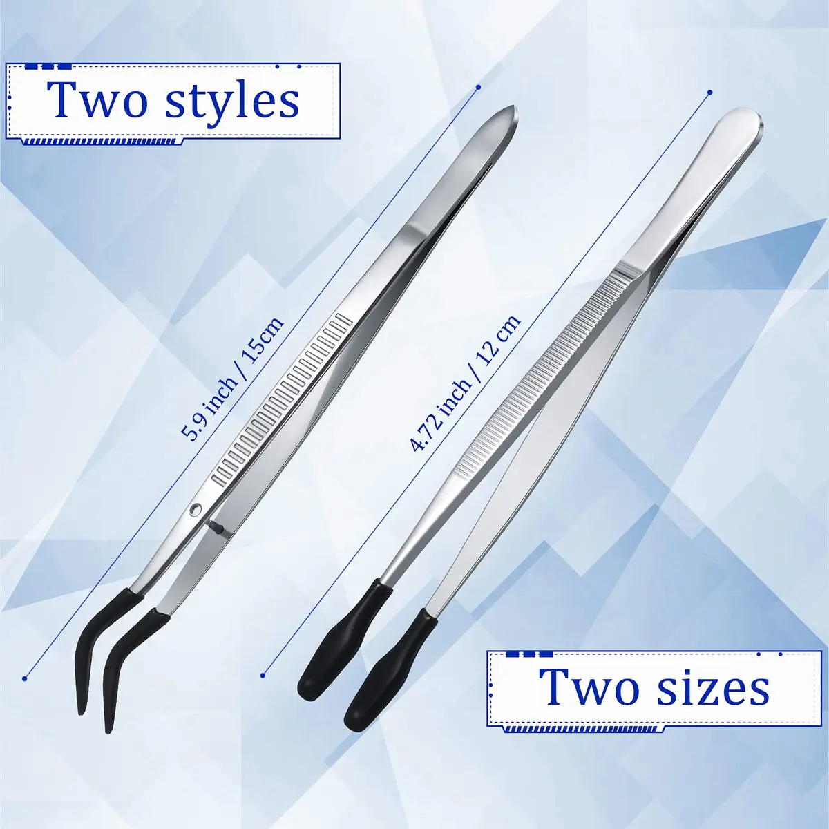 Honoson Rubber Tipped Tweezers PVC Silicone Tip, Black | Safe, Durable, Multi-Purpose (70-120 chars) - view 7