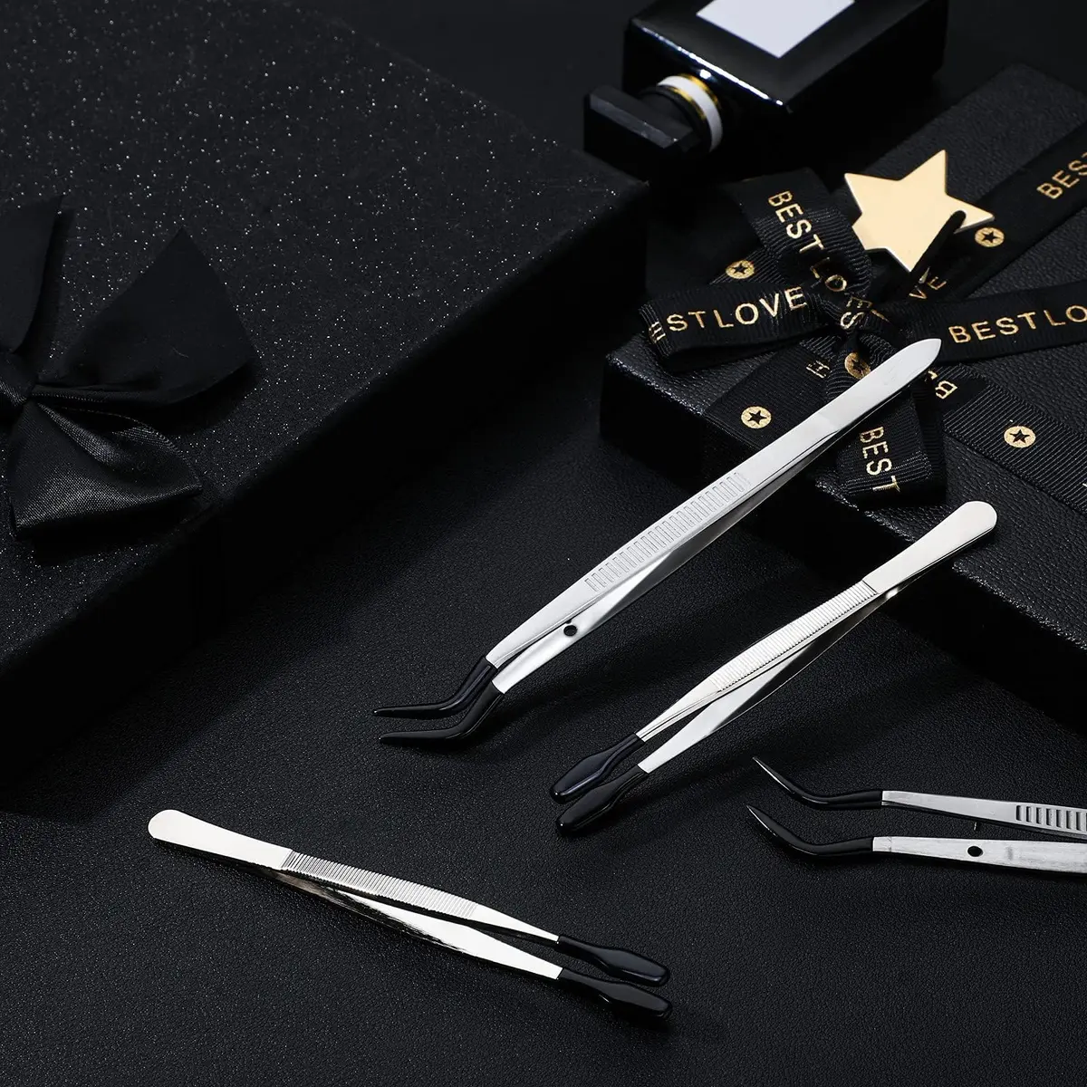 Honoson Rubber Tipped Tweezers PVC Silicone Tip, Black | Safe, Durable, Multi-Purpose (70-120 chars) - view 2