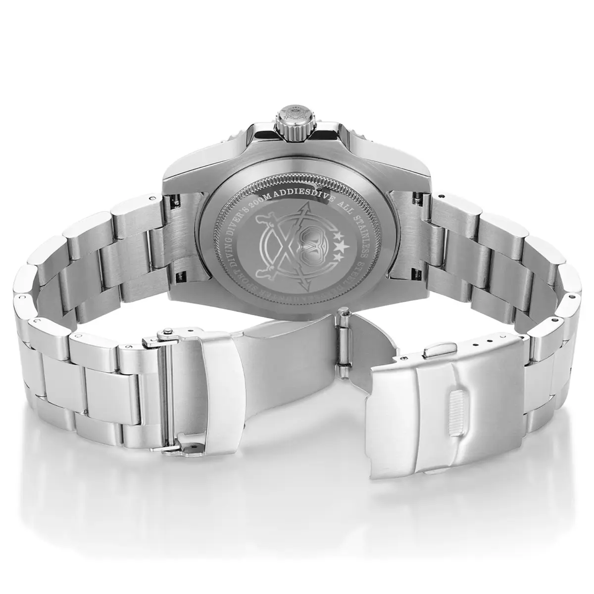 ADDIESDIVE Men's Quartz Diver Watch 41mm Green Dial | Water Resistant 200M Stainless Steel - view 7