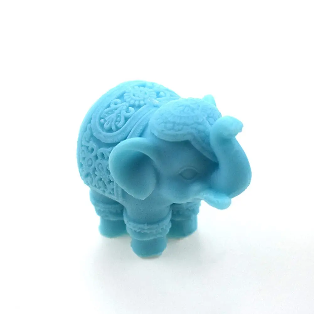 Oren Turkey 3D Elephant Silicone Mold | Food & Soap Safe, Pink, 7.5x6.2x4.3cm - view 2