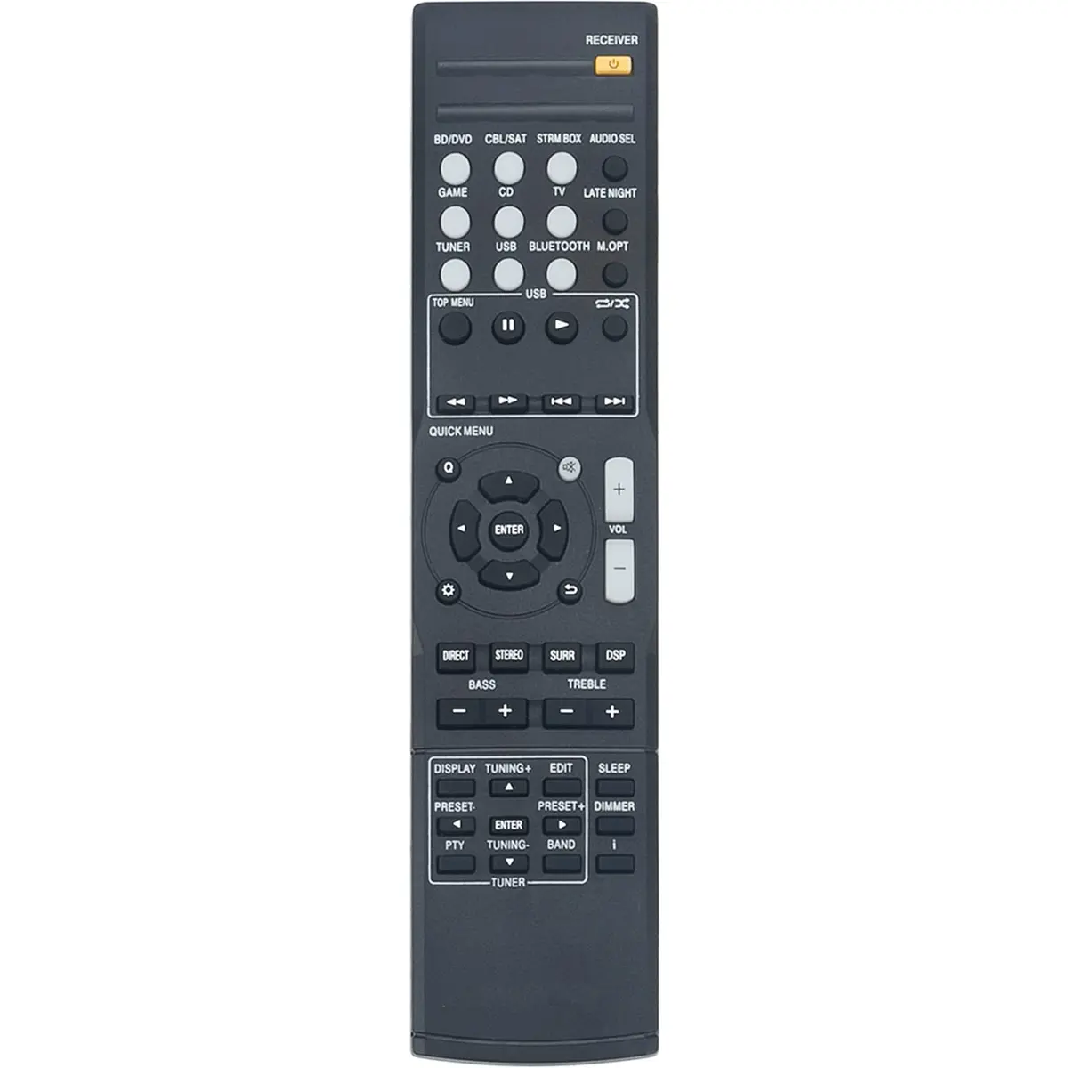 WINFLIKE Replacement RC-928R Remote Control for Onkyo AV Receiver TX-SR252 | Sensitive Keys, Easy Use, Black - main product image