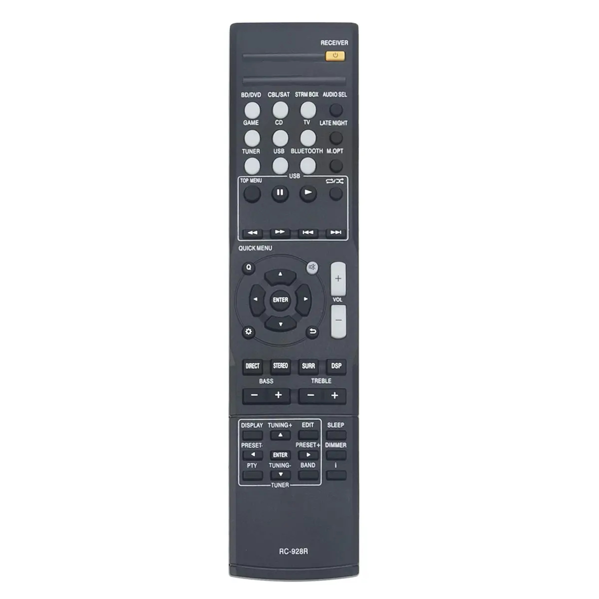WINFLIKE Replacement RC-928R Remote Control for Onkyo AV Receiver TX-SR252 | Sensitive Keys, Easy Use, Black - view 6