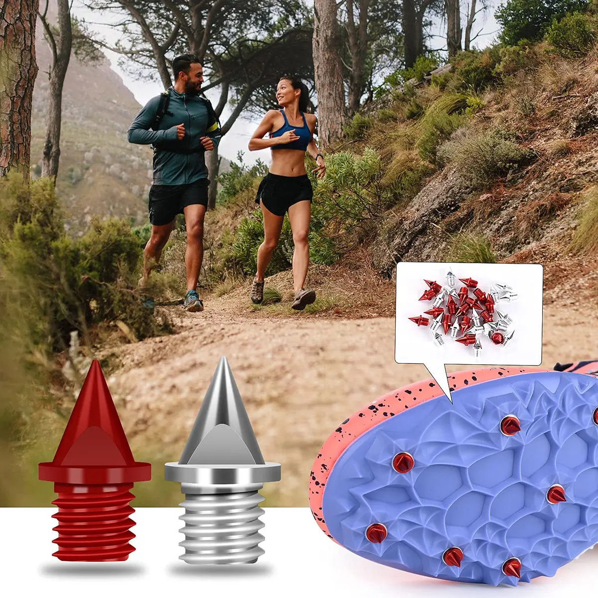 Lejof 1/4 Inch Carbon Steel Track Spikes | Lightweight, Durable & Suitable for Track & Cross Country - view 6
